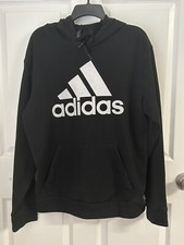Adidas Golf Mens Size M Black Pullover Hoodie Sweatshirt Logo