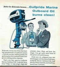 1957 Print Ad Gulfpride Oil Dealer & Customer...