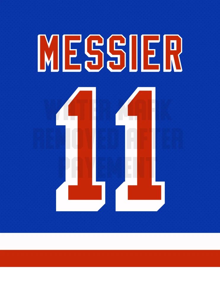 Foto de jersey brillante Mark Messier New York Rangers 8,5x11 Foto 2 de 2