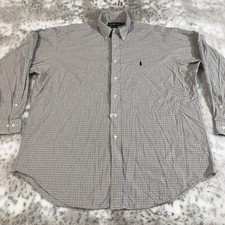 Polo Ralph Lauren Shirt Mens XL Oxford OCBD Vtg Pony Gray Yarmouth 17 34 547