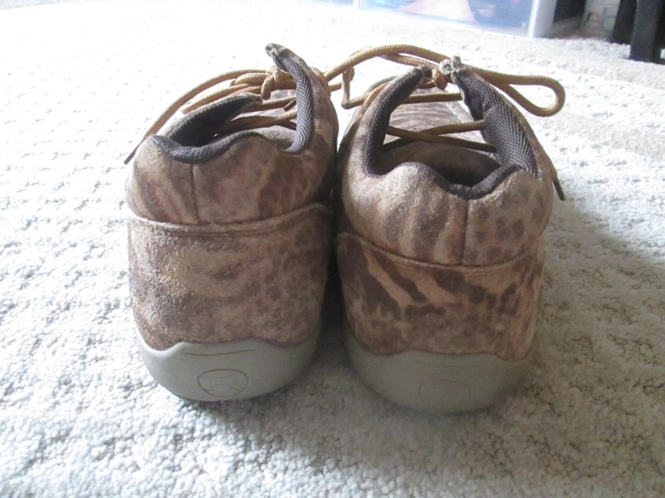 Mocassim feminino Roper couro marrom estampa animal tamanho 10 - Imagem 3 de 4