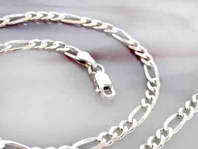 Figaro Armband Silber 925 17-21cm 3,7 mm Figaroarmband echt Sterlingsilber sg172