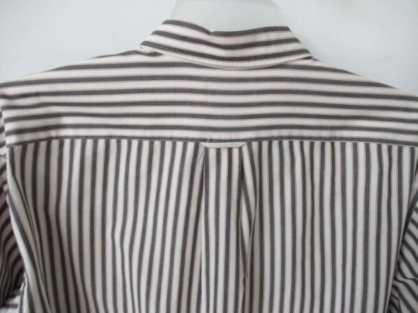 Camisa Cambridge Classics Gris Blanco Rayas Manga Larga Botón Delantero *Talla 17-1/2* Foto 4 de 4