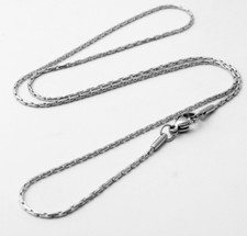 0.9mm 16-24" Silver Stainless Steel Fancy Pendant Necklace Lobster Clasp Chain
