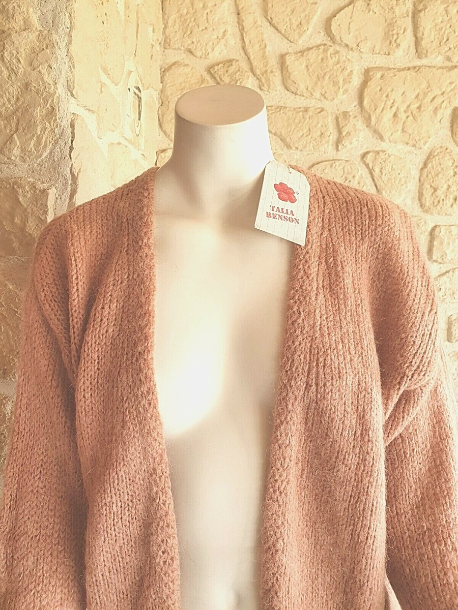 Gilet Maille Vert Mohair Talia Benson Taille Unique Neuf Avec étiquettes