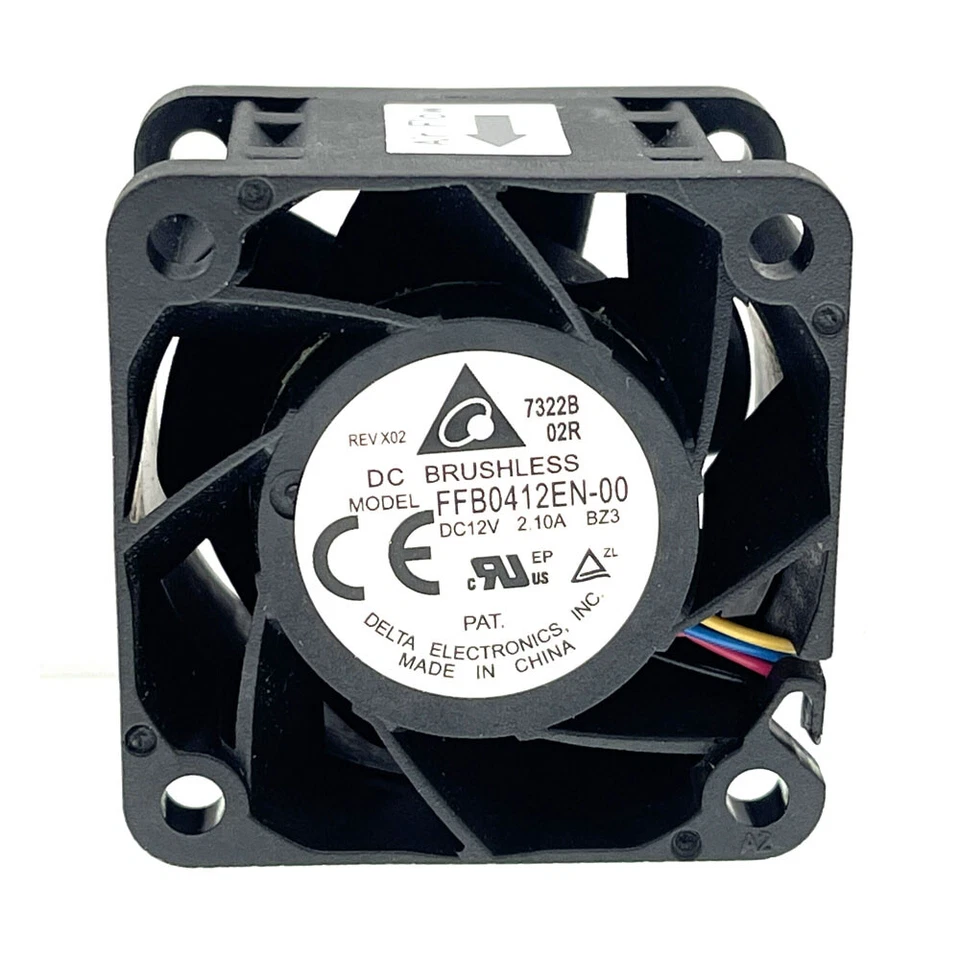 Super High Speed 40mm 4cm Cooling Fan Delta FFB0412EN-00 40X40X28mm Server Fan - Image 2 of 4