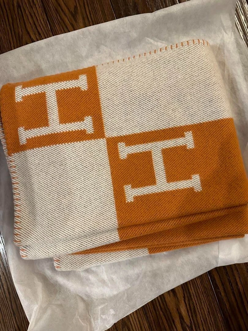 Hermes inspired blanket cheap