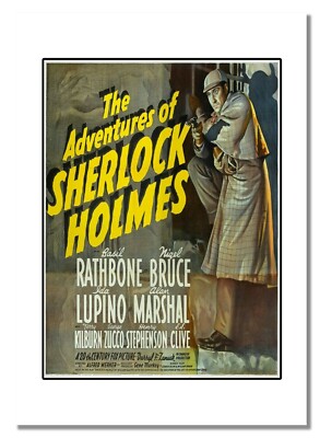 Adventures Of Sherlock Homes #2 Inspired By Film Advert Poster Detektiv Film