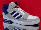Adidas Originals Hardcourt Defender Higt-Top Sneaker White/Grey/Blue Q22070 New!