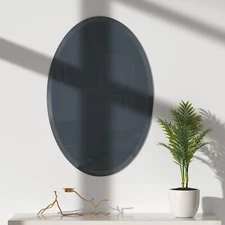KOHROS Oval Smoke Grey Wall Tinted Mirrors 