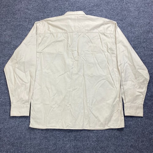 High Sierra Mens Button Up Shirt Medium Beige Brown Denim Long Sleeve Collared - Picture 5 of 5
