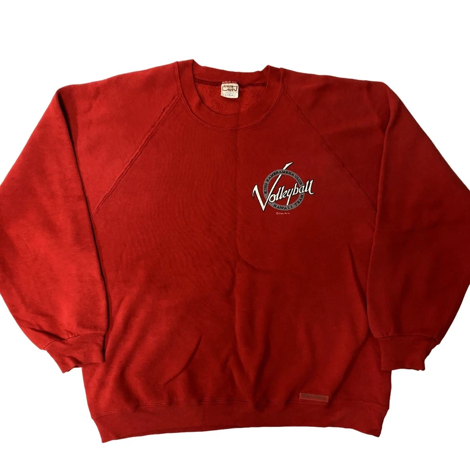 Sudadera De Colección Años 80 Camisas Locas Playa CLUB Equipo Hawaii 50/50 RAGLAN Foto 2 de 4