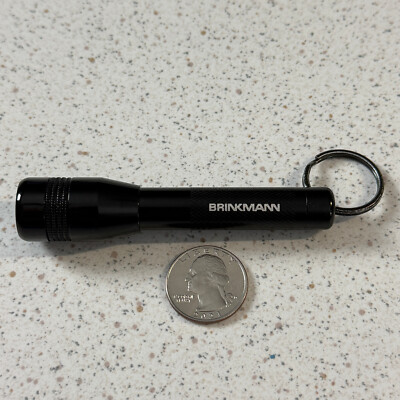 Brinkmann Security Systems Mini Flashlight Black Keychain Key Ring