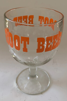 Root Beer Float Stemmed Pedestal Glass Ice Cream Parlor Soda Fountain Vintage