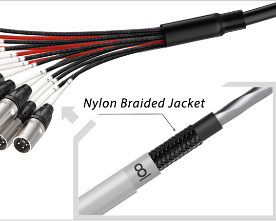 Roxtone 8x4 Channel XLR Stage Box Snake Cable - 10 Meters (32.8 ft