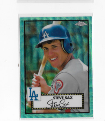 2021 Topps Chrome Platinum 70th Anniversary Steve Sax Aqua-Blue DODGERS