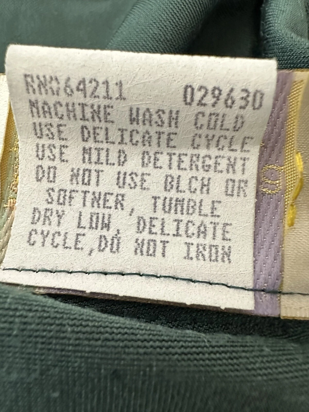 VALENTINO Camicia da notte vintage California Dynasty verde velluto e raso abito slip fata grunge M