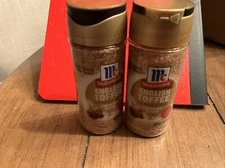 McCormick ENGLISH TOFFEE Finishing Sugars TWO 3.81 Oz Bottles ~ New Sealed