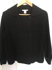 Evie 100% Cotton Knit Cardigan Jacket Double Breasted Collared Ls Women’s L