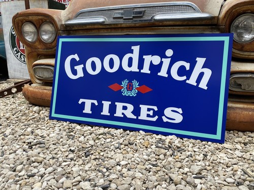 Antique Vintage Old Style Goodrich Tires Sign - Picture 3 of 9