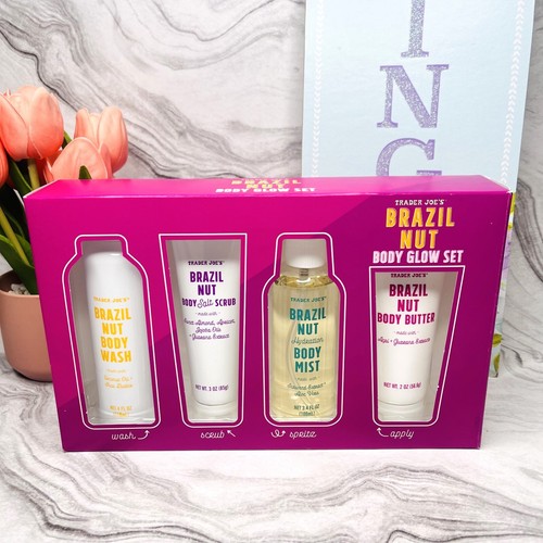 Trader Joe’s Brazil Nut Body Glow Set Scrub Mist Butter Wash Best