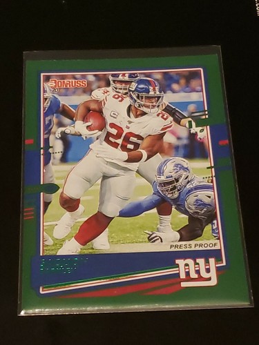 2020 DONRUSS SAQUON BARKLEY RB GIANTS #184 Green PRESS PROOF SP
