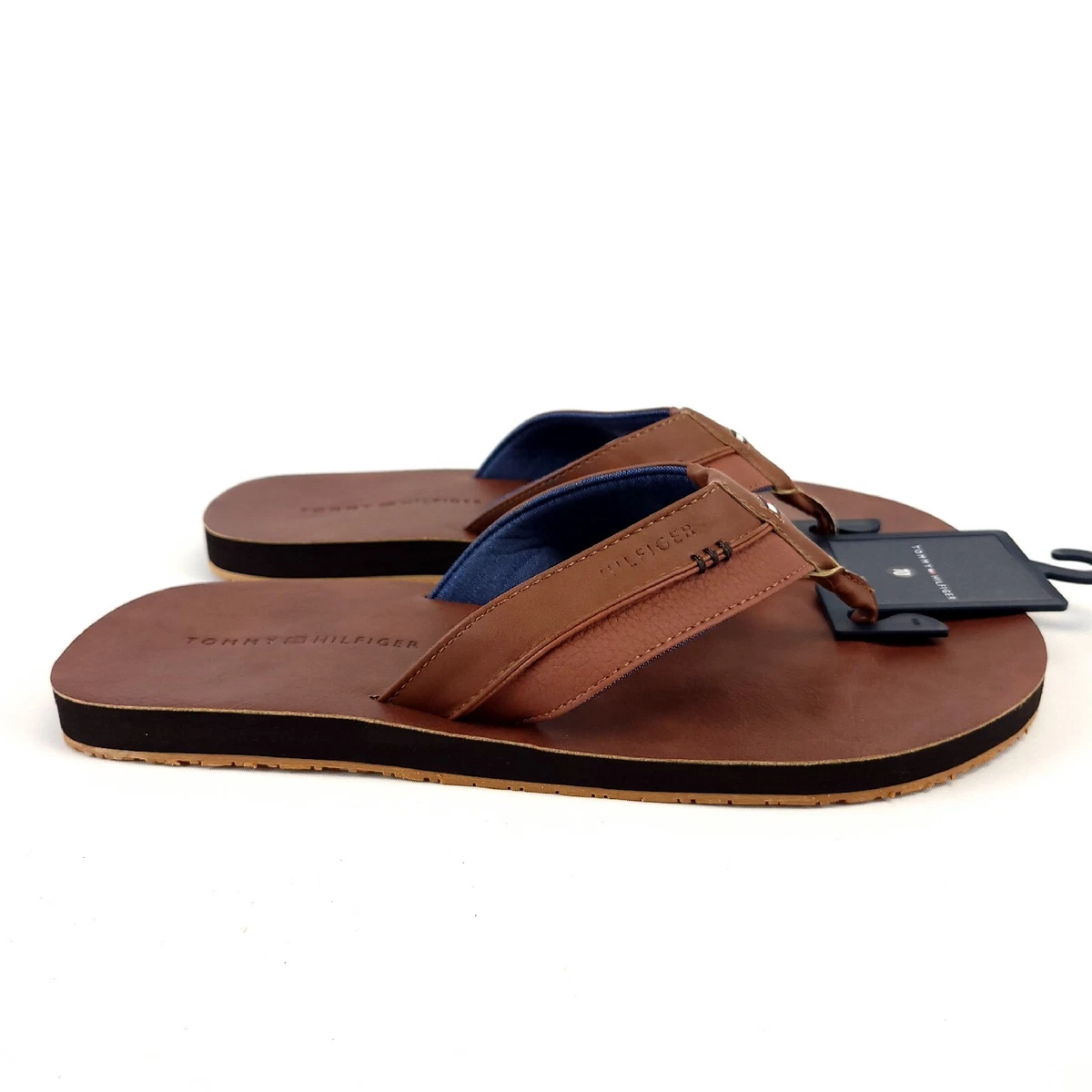 Tommy Hilfiger Men s Davidson Flip Flop Cognac US 10