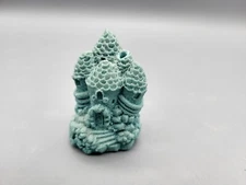 Mr Sandman Teal Color Mini Sand Castle Real Sand Sculpture Fantasy Castle READ