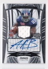2009 Bowman Sterling Andre Brown Giants #173 Auto Jersey Patch Sn#/500 RC