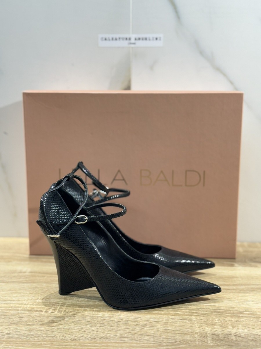 Lella Baldi Décolleté Donna LT735 Pelle Nero Luxury Woman Shoes