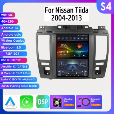 9.7''Android 12 Carplay Radio Stereo GPS Head Unit WiFi For Nissan Tiida 2004-11