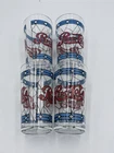 Vintage Pepsi-Cola Tiffany Style Stained Glass Set of 4 FOUR Drinking Glasses