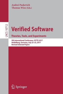 Paskevich - Verified Software. Theories Tools and Experiments   9th  - X555z