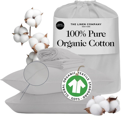 100% GOTS Certified Organic Cotton Sheets Queen Size - Luxurious 415 Thread Coun