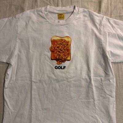 Beans on toast reprinted white short sleeve t-shirt QT4431