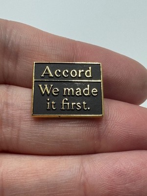 Vintage Honda Accord We Made It First Enamel Lapel Pin Auto Employee Promo