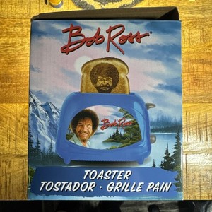 Bob Ross Uncanny Brands Face Toaster 2-Slice Art-Brand Toaster New