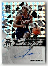 David Duke Jr. Rookie Auto 2021-22 Panini Mosaic #RS-DDJ Rookie Scripts