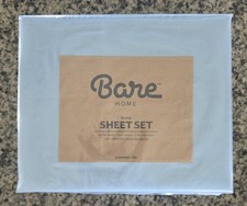 New, Bare Home Queen 100 Rayon From Bamboo 4 Pc Sheet Set Light Blue