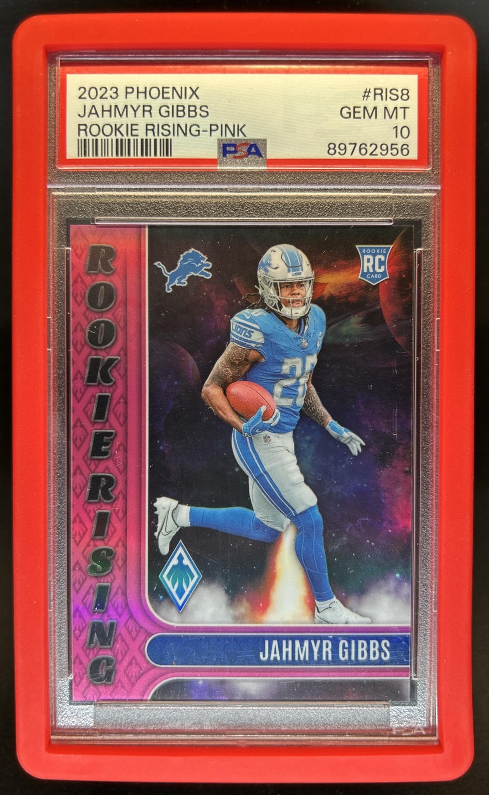 Jahmyr Gibbs Panini Phoenix Rookie Rising #RIS8 Pink