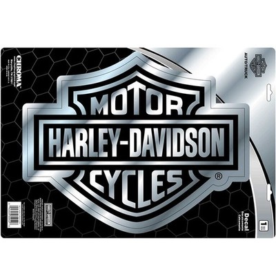 XL Chrom Harley Davidson HD Bar Logo Emblem Aufkleber Decal Sticker 29cm x 36cm