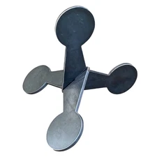 1pc 2.5" 22LR Rimfire 1/4" Mild Steel Target Walking Jumping Jack (Not Welded)