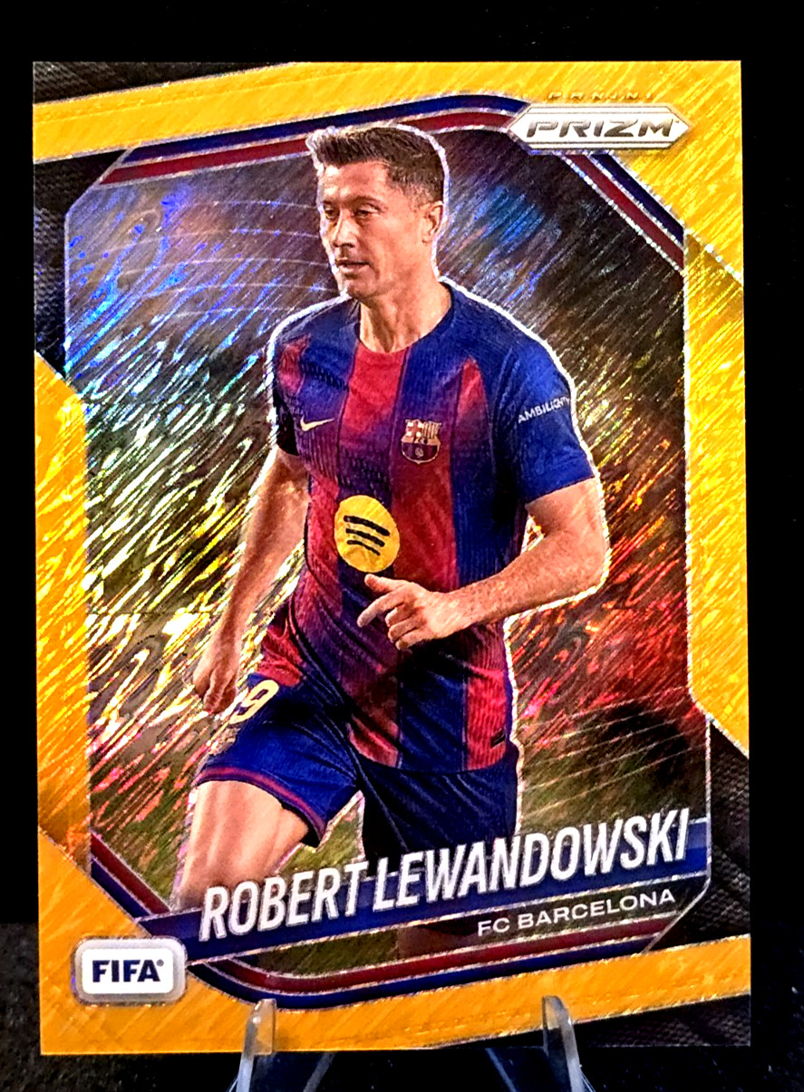 2025-26 Panini Prizm FIFA Barcelona Robert Lewandowski GOLD SHIMMER FOTL /3
