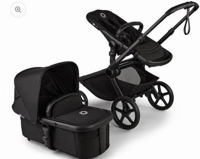 Bugaboo Kangaroo Complete  Stroller + Bassinet Bundle - Black / Midnight Black