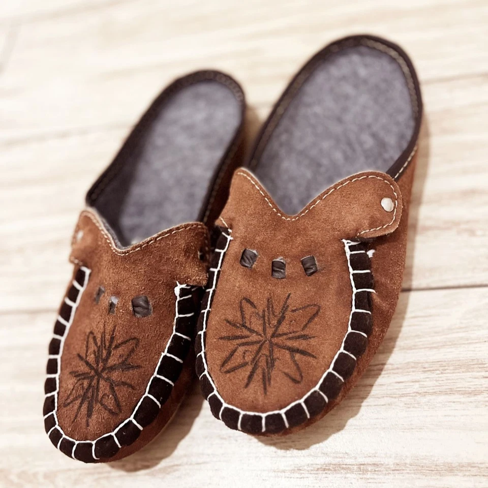 Women’s Sheepskin Wool Slippers – Warm Indoor House Shoes – Leather Gift - Image 2 of 4