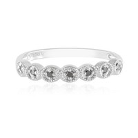 Schwarzer Diamant Sterling Silber Ring- Echtschmuck