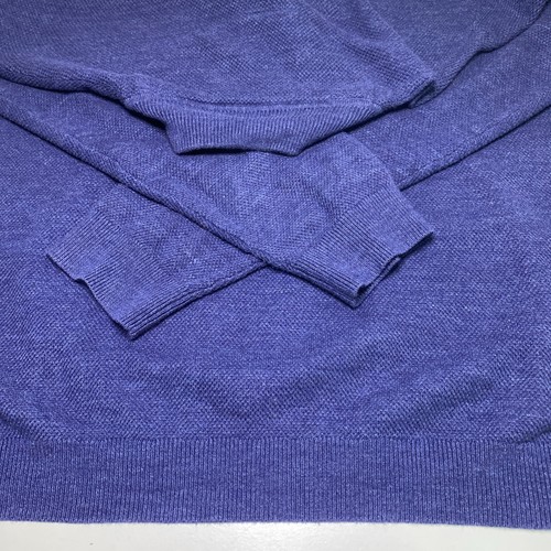 Tommy Bahama Suéter Para Hombre L Azul Mezcla Algodón Lana Cuello Simulado Jersey - Imagen 6 de 9
