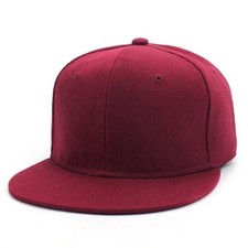 Adjustable Hip Hop Classic Baseball Hat Cap Unisex Men Peak Plain Flat Snapback