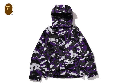 A Bathing Ape Glitch Woodland Camo Short Jacket Purple 1m30-140