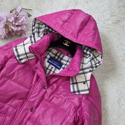 Burberry Blue Label Down Coat Puffer Jacket 2way Nova Check